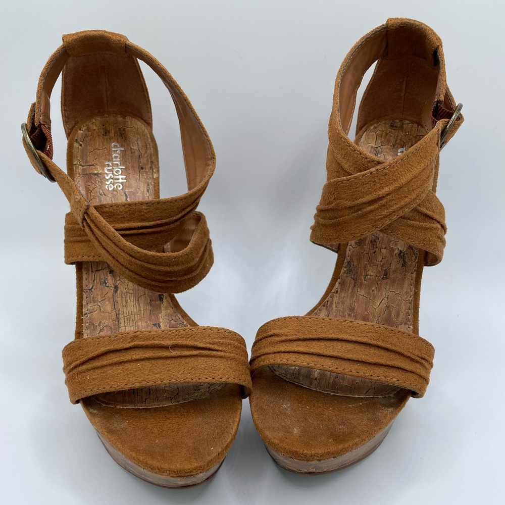 Charlotte Russe Garzon Tan Wedges